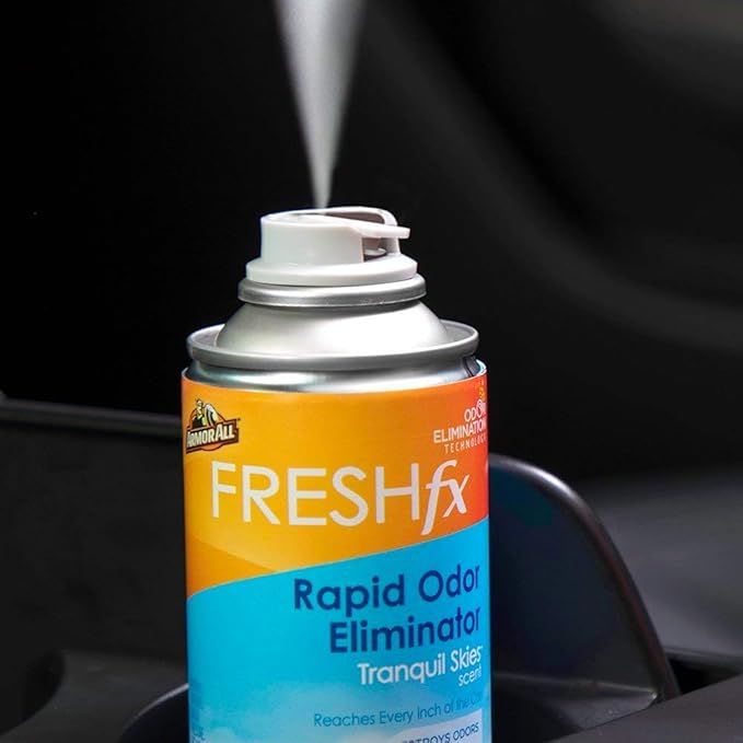 Armor All Fresh FX Car Odor Eliminator Spray, Car Air Freshener Spray, Tranquil Skies Scent, 1.5 Oz