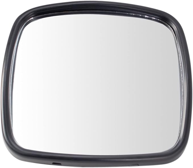 TRQ Driver and Passenger Side Lower Mirror Set Manual Chrome Housing Smooth Plastic Compatible with 2002-2006 Freightliner M2