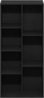 Furinno LUDER Book Shelf, 7-Cube Bookshelf, Bookcase with Open Shelves, 9.4 x 19.5 x 41.7, Easy Assembly, for Living Room, Be