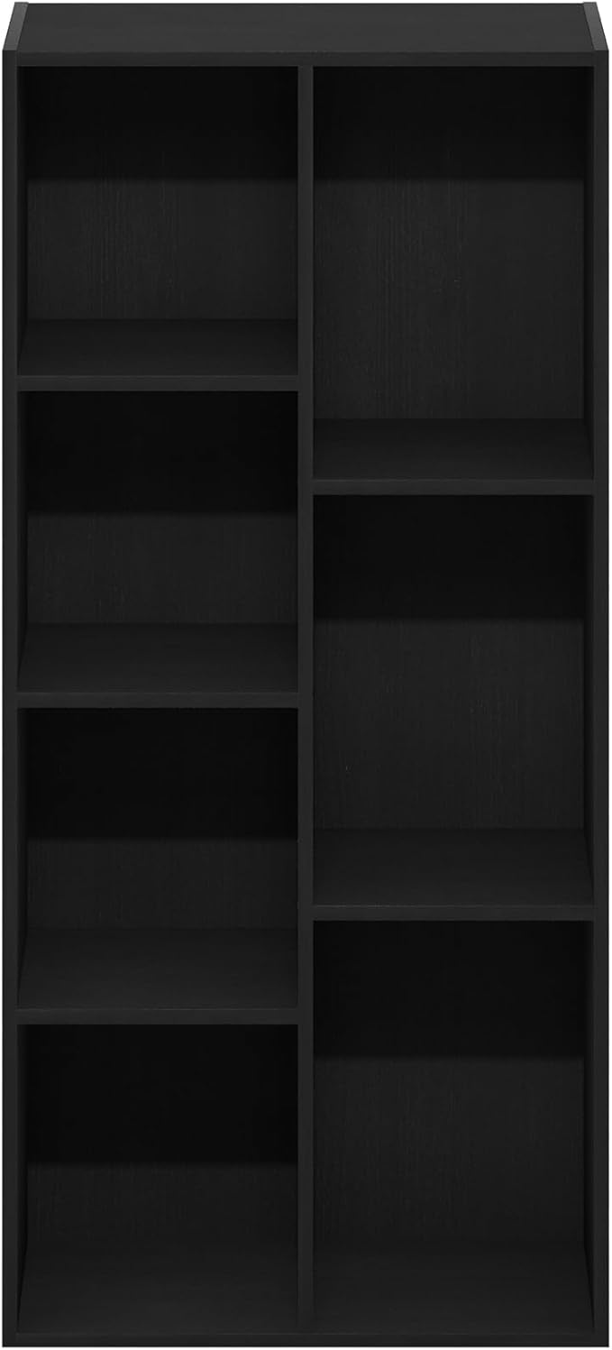 Furinno LUDER Book Shelf, 7-Cube Bookshelf, Bookcase with Open Shelves, 9.4 x 19.5 x 41.7, Easy Assembly, for Living Room, Be
