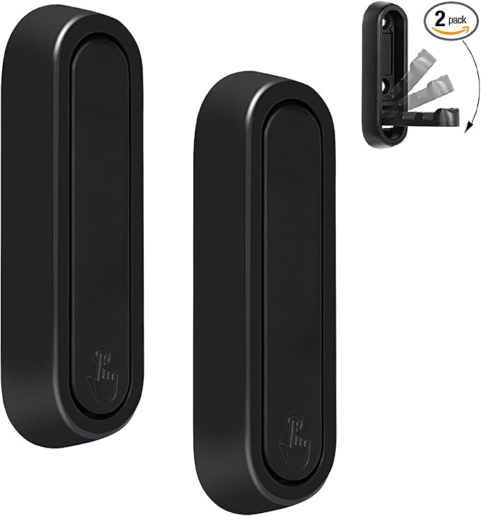 Dntorx Folding Wall Hooks, 2 Pcs Foldable Black Coat Hooks Heavy Duty Foldable Hook Bathroom Towel Hooks Robe Hooks Wall Moun