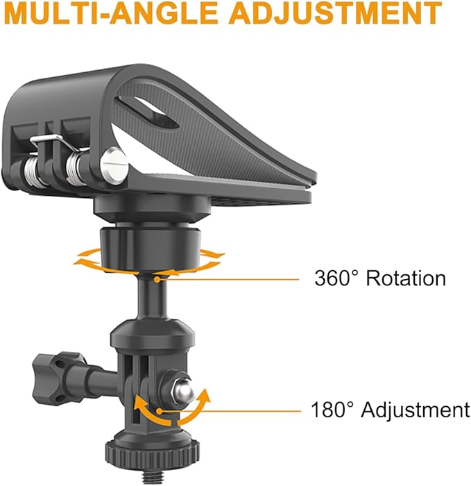 Pocket 3 Car Mount, 360° Adjustable Car Sun Visor Mount Compatible with Insta360 X5 X4 X3, GoPro Hero 13 12 11 10 9 8 7 6 5 Black, DJI Osmo Pocket 3 Action 5 pro/4/3, AKASO and More Action Cameras