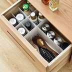 20PCS DIY Plastic Grid Drawer Dividers, Large Adjustable Drawer Storage Organizer (38cmx7cm) for Clutter Kitchen Cutlery Dres