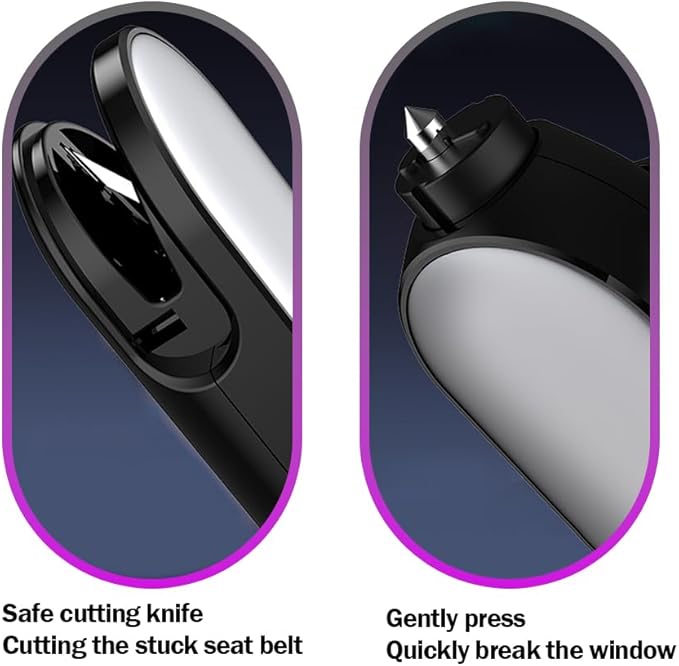 2 Pack Window Breaker Seatbelt Cutter for All Cars, Safe Hammer Glass Breaker Under Water, 2 in 1 Emergency car Escape Tool, 