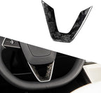 JSWAN Carbon Fiber Steering Wheel Panel Cover Fit fo Tesla Refreshed Model 3 Highland Performance (2024+) Model Y Juniper (2025+) Steering Wheel Frame Trim Cover (Forging)