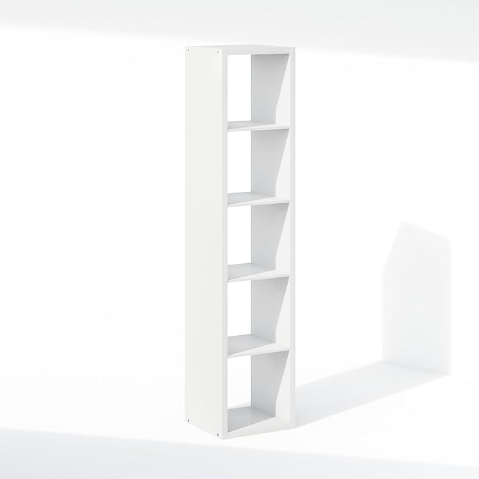 Furinno Cubic Closet Organizers and Storage, 5-Cube Closet Organizer, Open Shelf Closet Storage, Extra Thick Frame for Wardro