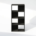 Furinno PELLI Book Shelf, 8-Cube Bookshelf, Horizontal Cube Storage Organizer Bookcase, 11.7 x 23.7 x 47, for Living Room, Be