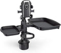 5 in 1 Car Cup Holder Expander with Phone Holder & 2 Food Table Tray & 2 Cup Holder for Drink/Snacks/Humburgers