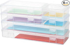 novelinks Plastic Clear Storage Containers for Organizing, Craft Storage Organizers and Stackable Storage Bins with Lids for 