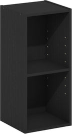 Furinno Fulda Book Shelf, 2-Tier Narrow Bookshelf, Bookcase with 10-in Width Storage Shelf, 9.3 x 9.8 x 21.2, for Living Room