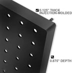 Azar Displays 900940-BLK The DIY Multi-Purpose 10-Piece Pegboard Wall Organizer Kit with One Panel and Accessory Assortment: 