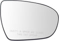 TRQ Passenger Side Power Heated Mirror Glass with Backing Plate Snap On Compatible with 2011-2016 Kia Optima