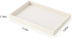 Stackable Jewelry Organizer Tray For Drawers,White Leather Small Earring Storage Tray,Bracelet And Necklace Display Box,Jewel