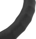 BDK Genuine Black Leather Steering Wheel Cover for Car, Small (13.5" - 14.5") – Ergonomic Comfort Grip for Men & Women, Car S