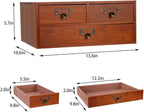 Wooden Storage Box Countertop Drawers Vintage Wooden Drawers Apothecary Cabinet Wood Desktop Organizer Box Library Card Catal