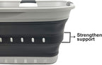 SAMMART 42L (11 gallon) Collapsible Plastic Laundry Basket - Foldable Pop Up Storage Container/Organizer - Space Saving Hampe