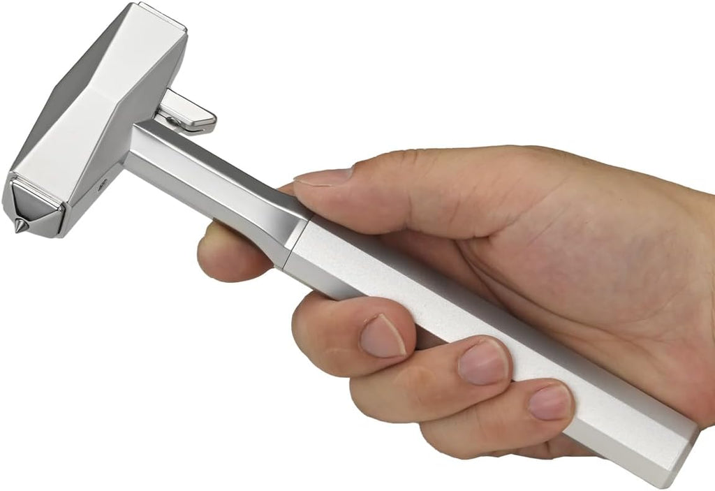 2-in-1 Car Safety Hammer and Seatbelt Cutter Shatters Double-Layer Laminated Glass, All-Metal Tesla-Inspired Design for Cars,