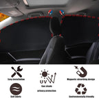 XCBYT Car Window Shades - 4 Pack Car Window Covers 99% UV Protection Magnetic Fordable Privacy Sun Shade for Baby