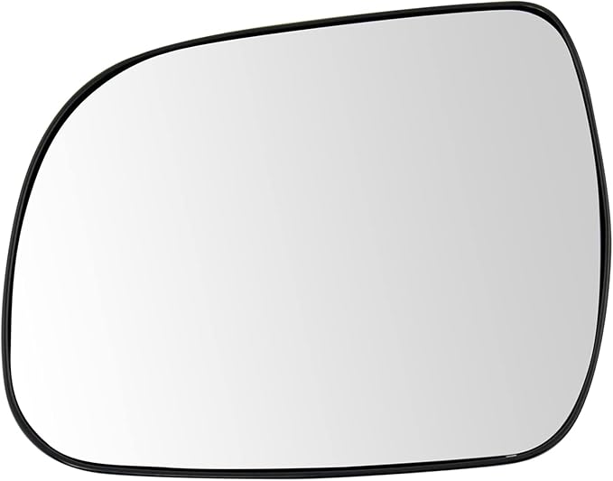 TRQ Driver Side Mirror Glass Non Heated For Factory Equipped Mirrors Only Compatible with 2005-2011 Toyota Tacoma