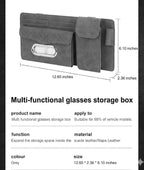 Multifunctional Car Visor Organizer (Suede leather - Gray)