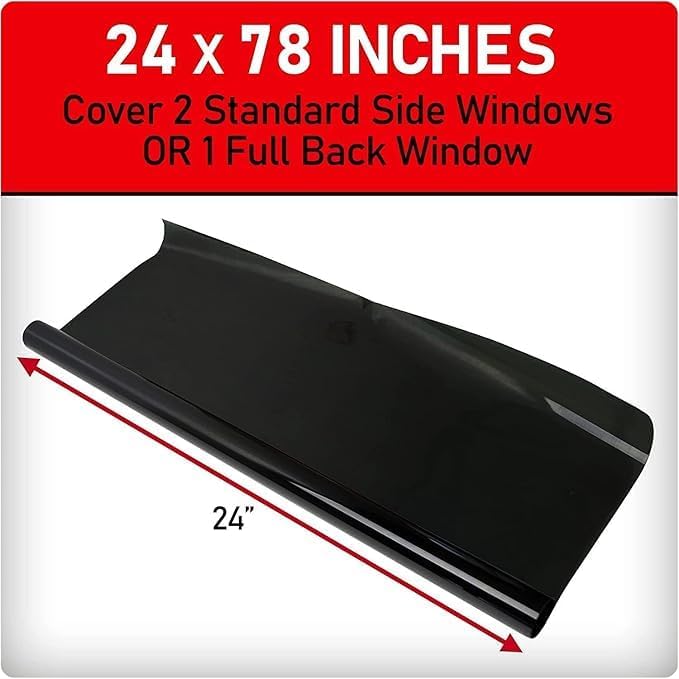 Black Magic Select 20% VLT Tinted Window Film, Scratch-Resistant Tint for Car Windows — Black