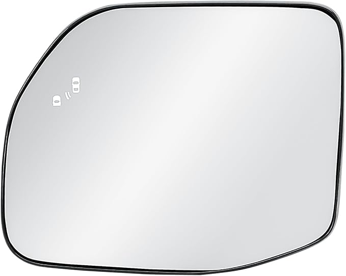 Replacement Driver Left Side Door Mirror Glass Heated with BLIS (Blind Spot Sensor) and Back Plate for 2022-2025 Ford Maverick Bronco Sport