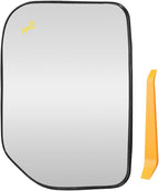 Driver Side Heated Mirror Glass Fit for Toyota FJ Cruiser 2007 2008 2009 2010 2011 2012 2013 2014, Left Rearview Mirror with Blind Spot and Backing Plate