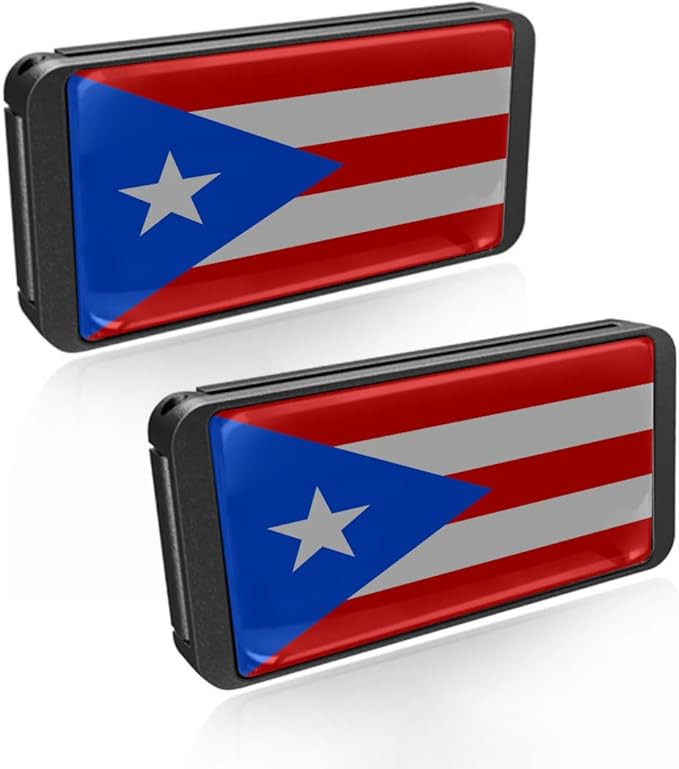 2PCS Puerto Rico Flag Car Seatbelt Adjuster car Universal Car Seat Belt Pads Cover for More Comfortable Driving, Seat Belt Shoulder Strap