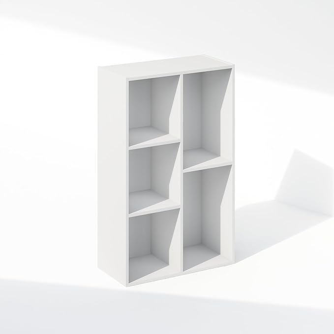 Furinno Reed Closet Organizers and Storage, 5-Cube Reversible Closet Shelves, Closet Organization Shelf, 9.4 x 19.5 x 31.5, f