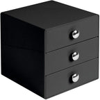 iDesign 35360 3-Drawer Plastic Vanity Organizer, Compact Storage Organization Set for Cosmetics, Dental Supplies, Hair Care, 