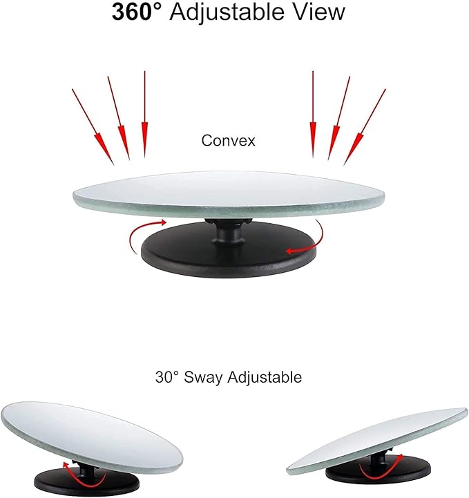 Verivue 2-Inch Round Blind Spot Mirrors for Cars, Universal Fit, HD Convex Wide Angle, Stick-On Frameless Side Mirror Blindsp