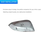 Left Driver Side Mirror Cover Cap Compatible with Toyota Rav4 2019-2023 With Turn Signal Glossy Black(NOT for LE & Hybrid LE)