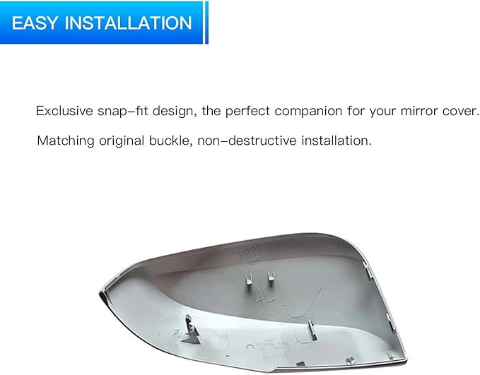 Left Driver Side Mirror Cover Cap Compatible with Toyota Rav4 2019-2023 With Turn Signal Glossy Black(NOT for LE & Hybrid LE)