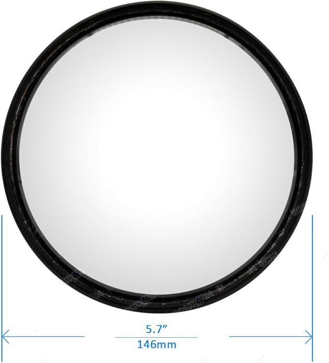 5.7 Inch Convex Round Mirror Blind Spot For Isuzu Mitsubishi Fuso Truck Bus Atv Utv Tractor Room Adjustable Bracket 2 Pcs