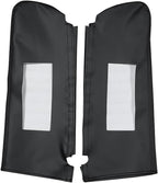 Car Sun Visor Cover Pair Fit for Chevy Tahoe Suburban Yukon 1995-1999, Microfiber Leather, Black