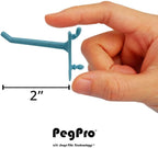 PegPro® 2" Hooks Kit for Standard “Wood Fiber” pegboard – Durable Plastic Pegboard Hooks - for Garage, Kitchen, Craft Room, a