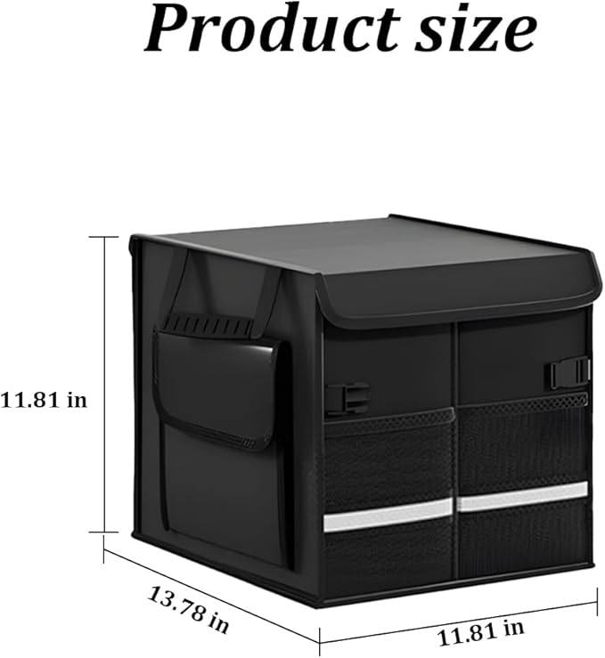 Car Trunk Organizer, Collapsible Multi Compartment Waterproof Sturdy Vehicle Trunk Container Box, Sturdy Automotive Interior S