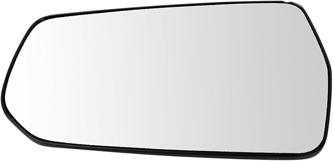 TRQ Left Driver Side Mirror Glass Heated Clear Compatible with 2016-2023 Chevrolet Malibu GM1324212