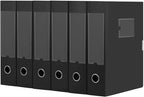 HUA JIE A4 Storage File Boxes Plastic Archives Cases with Lid, File Folder Organizer Document Filing Box for office,31×7.5×23