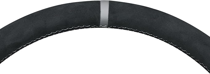 MEWANT Suede Steering Wheel Cover for Chevy Silverado 1500 2003-2006 DIY Hand-Stitched Non-Slip Grip Black Embossed Wrap