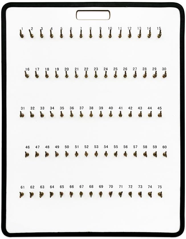 MICRO TEC Masonite Key Holder Wall Mount with 75 Spring-Lock Hooks 24" × 31-3/4" – Wall Mounted Key Organizer Board with Meta