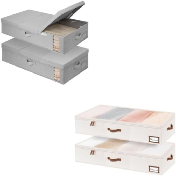 StorageWorks Under Bed Storage with Lid with Underbed Storage Bins