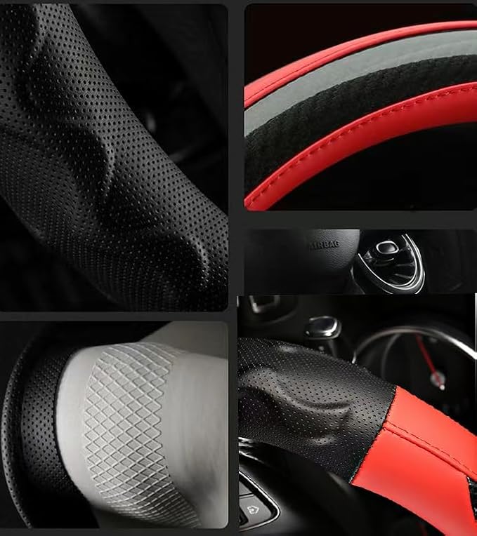 13 Inch Golf Cart Steering Wheel Cover, Anti Slip Breathable Leather Steering Wheel Cover, Comfortable Grip Feeling for EZGO TXT & RXV (Blue2)