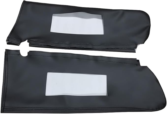 Car Sun Visor Cover Pair Fit for Chevy Tahoe Suburban Yukon 1995-1999, Microfiber Leather, Black