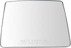 TRQ Right Upper Mirror Glass Heated Convex Snap On Compatible with 2007-2014 Ford F-150 FO1325116