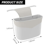 Car Trash Can for Seat Headrest, Mini Automotive Front Back Seat Garbage Can, Leakproof Vehicle Hanging Trash Cans, Multi-Purpose Auto Garbage Bin & Storage Organizer, Car Accessories (White)