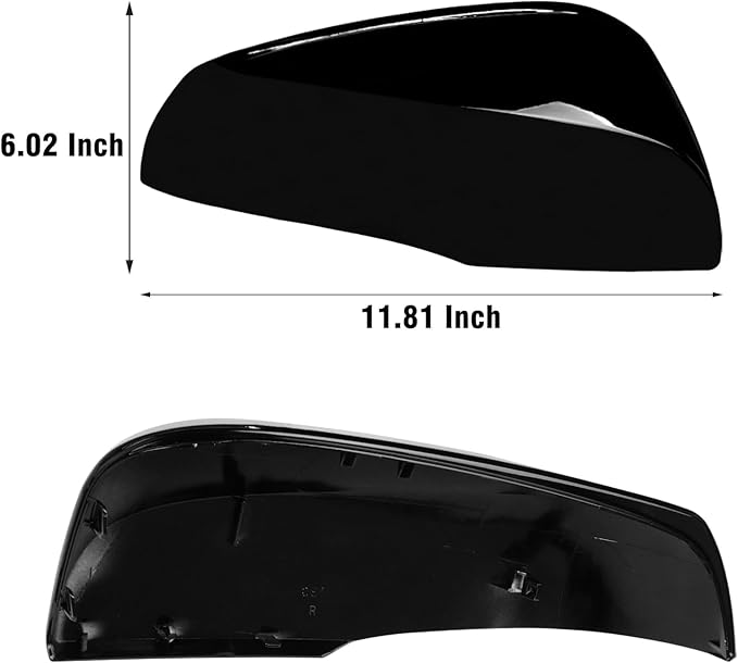 Moonlinks Compatible with Toyota RAV4 2019 2020 2021 2022 2023 2024 Right Side Mirror Cover Replacement, Glossy Black Right Passenger Side Door Rearview Mirror CapTrim for RAV4 RH