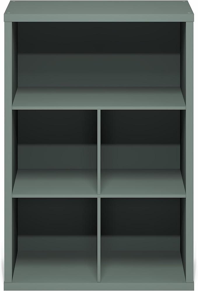 Furinno Cubicle Book Shelf, 5-Cube Bookshelf, Extra Thick Frame Cube Storage Organizer Bookcase with Closed Back, 15.3 x 29.9