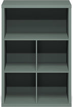 Furinno Cubicle Book Shelf, 5-Cube Bookshelf, Extra Thick Frame Cube Storage Organizer Bookcase with Closed Back, 15.3 x 29.9