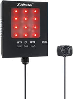 Adjustable Garage Parking Sensor with Tri-Color LED Distance Indicator, Ultrasonic Detection & Auto/Manual Modes for Safe Ind